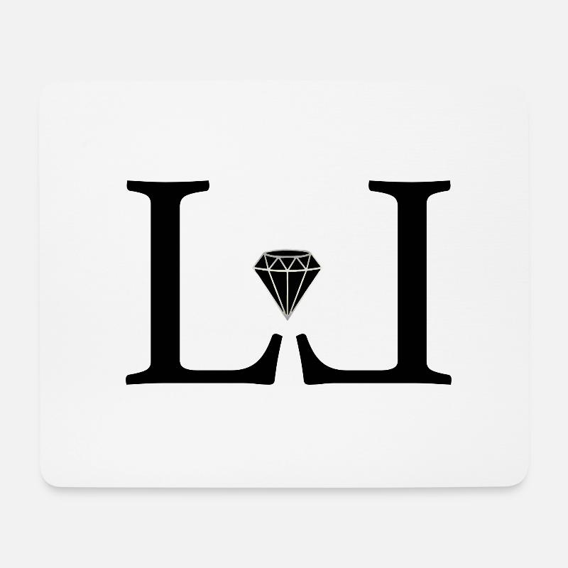 schwarzes Logo - Mousepad (Querformat) - Weiß