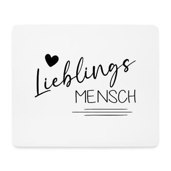 Lieblingsmensch mit Herz - Mousepad (Querformat) - Weiß - Vorne