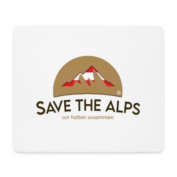 Save The Alps Österreich - Mousepad (Querformat) - Weiß - Vorne