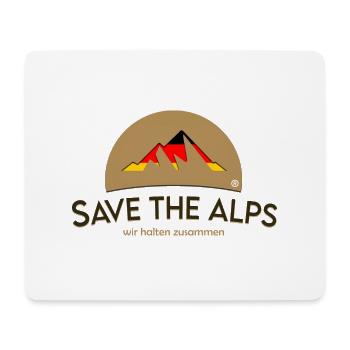 Save The Alps Deutschland - Mousepad (Querformat) - Weiß - Vorne