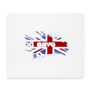 god save the queen - Reine d'angleterre - Tapis de souris (format paysage) - blanc - Devant