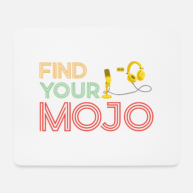 Finden Sie Ihre Mojo Colourful Violet Pink Retro Schriftart - Mousepad (Querformat) - Weiß