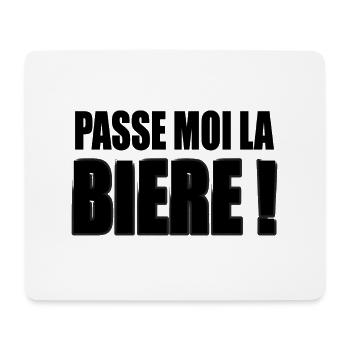 Passe moi la Bière ! - Tapis de souris (format paysage) - blanc - Devant