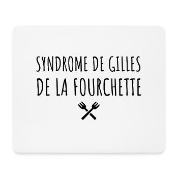 Fourchette cuisine chef - Tapis de souris (format paysage) - blanc - Devant
