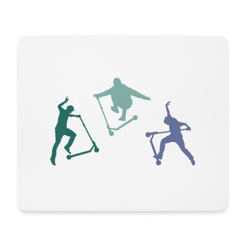 scooter roller e-scooter stuntscooter skatepark - Mousepad (Querformat) - Weiß - Vorne