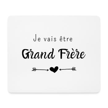 Je vais être grand frère - Tapis de souris (format paysage) - blanc - Devant