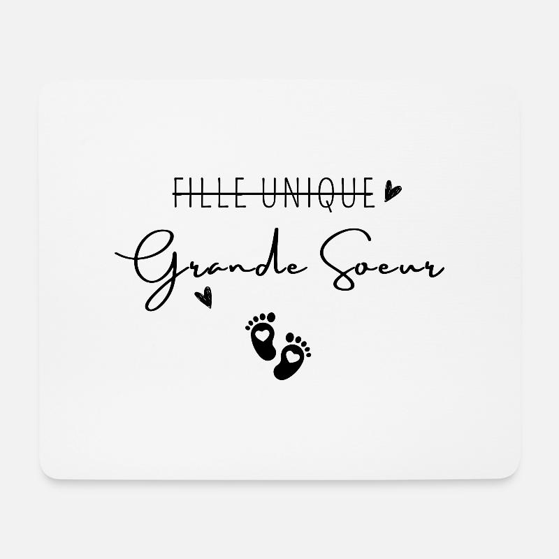 Grande sœur - Tapis de souris (format paysage) - blanc