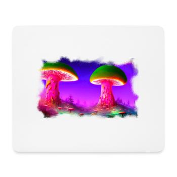 Pilzwelt 2 - Mousepad (Querformat) - Weiß - Vorne