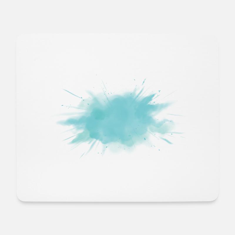 Farbkleckse Kleckse Farbspritzer Maler Geschenk - Mousepad (Querformat) - Weiß