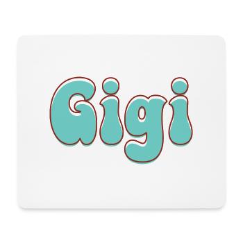 Nom Fille Gigi Rétro Prénom Gigi Couple - Tapis de souris (format paysage) - blanc - Devant