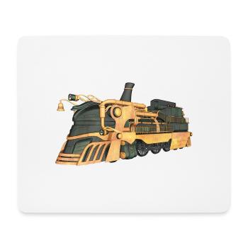 Locomotive à vapeur Steampunk - Tapis de souris (format paysage) - blanc - Devant