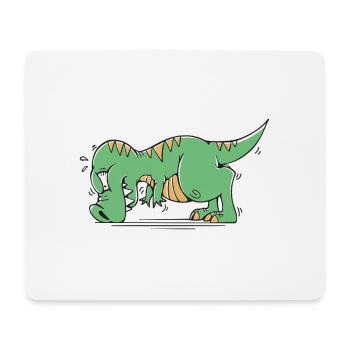 T-Rex déteste les pompes Push-ups Humour drôle - Tapis de souris (format paysage) - blanc - Devant