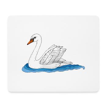 Oiseau blanc - Tapis de souris (format paysage) - blanc - Devant