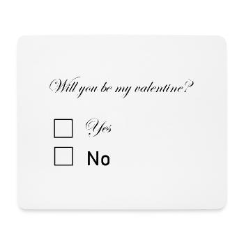 Idée cadeau de partenaire de relation amoureuse pour la Saint-Valentin - Tapis de souris (format paysage) - blanc - Devant