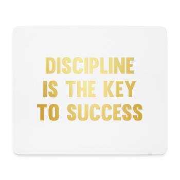 Discipline is the key to success - Tapis de souris (format paysage) - blanc - Devant