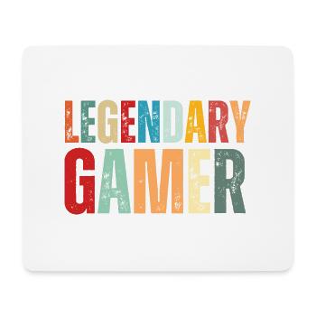 Legendary Gamer Gaming Quote - Mouse Pad (horizontal) - white - Front