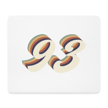 Jahrgang zum 93-jährigen Jubiläum - Mousepad (Querformat) - Weiß - Vorne