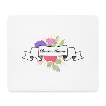 Beste Mama - Mousepad (Querformat) - Weiß - Vorne