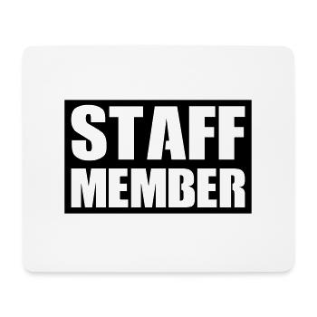 Membres du personnel - Tapis de souris (format paysage) - blanc - Devant