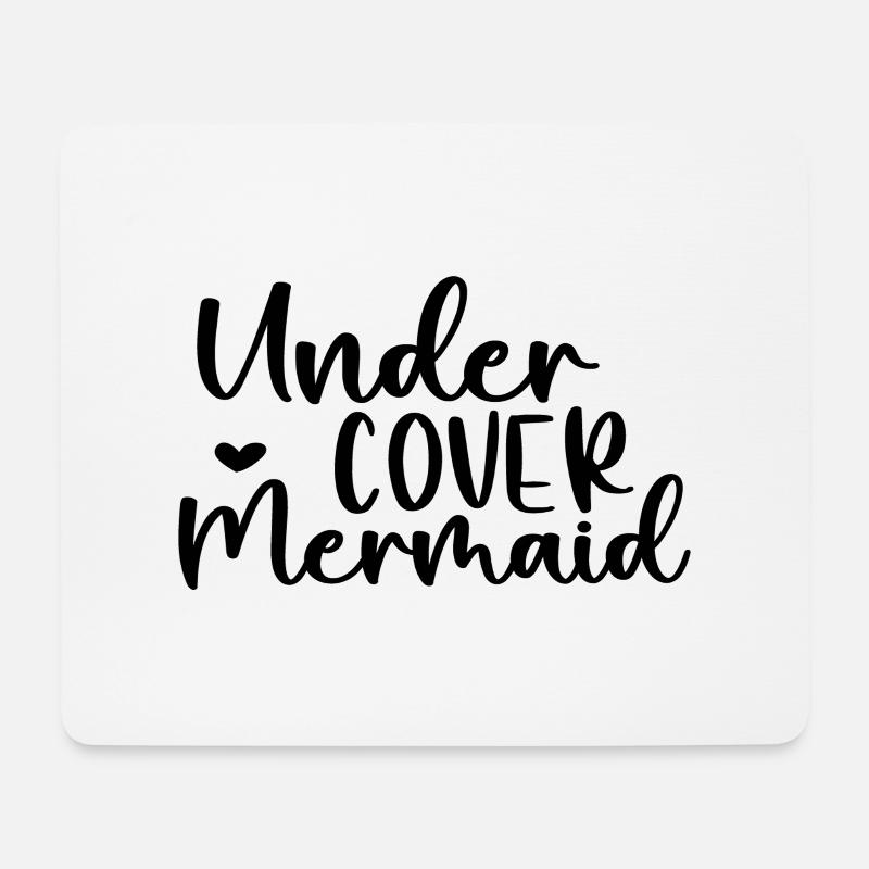 Under Cover Mermaid - Mousepad (Querformat) - Weiß