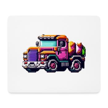 Le camion Pixel n ° 1 - Tapis de souris (format paysage) - blanc - Devant