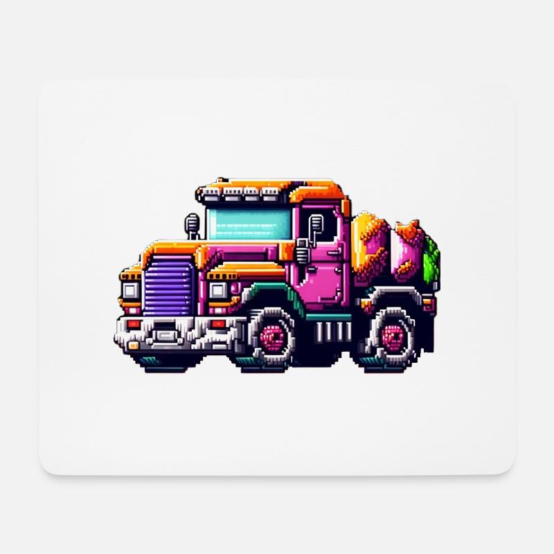 Der Pixel Truck Nr. 1 - Mousepad (Querformat) - Weiß