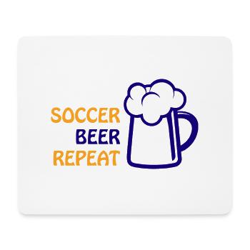 Fußball Soccer - Mousepad (Querformat) - Weiß - Vorne