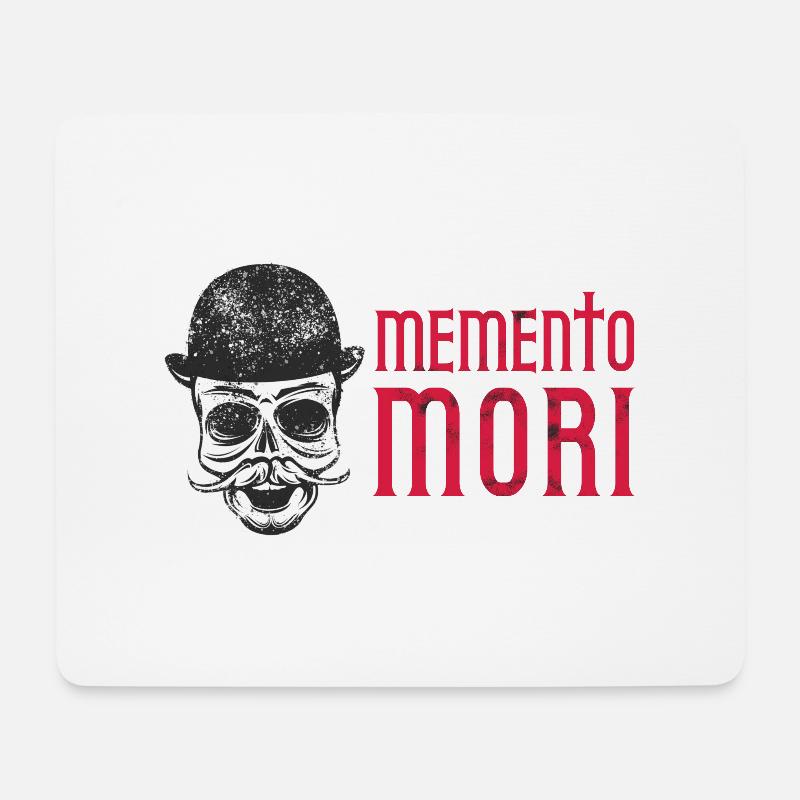 Memento mori / lateinisches Zitat - Mousepad (Querformat) - Weiß