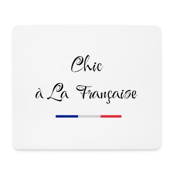 Chic à la française - Tapis de souris (format paysage) - blanc - Devant