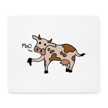 Moo / Boo Cow Thumbs Down - Tapis de souris (format paysage) - blanc - Devant