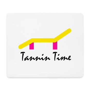 Tanning Time mit Sonnenliege schwarze Schrift - Mousepad (Querformat) - Weiß - Vorne