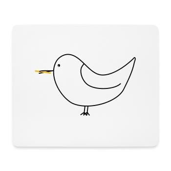 Mouette aux frites - Tapis de souris (format paysage) - blanc - Devant