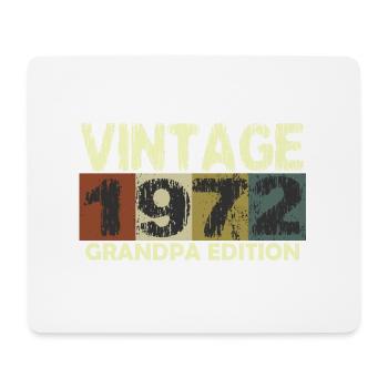 Vintage 1972 Geburtstag Retro Sonnenuntergang Design - Mousepad (Querformat) - Weiß - Vorne