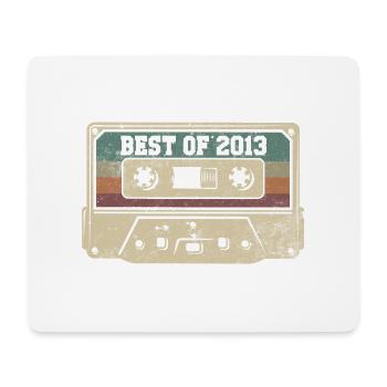 Vintage 2013 Cadeau Anniversaire Rétro Cassette - Tapis de souris (format paysage) - blanc - Devant