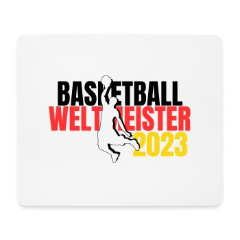 Basketball WM 2023 Fan-Shirt Weltmeister - Mousepad (Querformat) - Weiß - Vorne