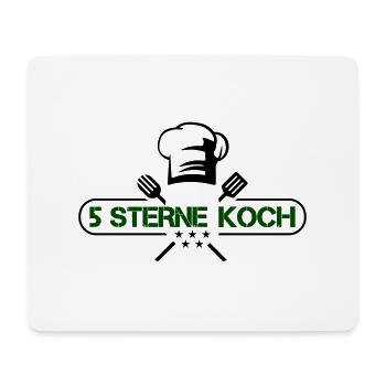 5 sterne koch - Mousepad (Querformat) - Weiß - Vorne