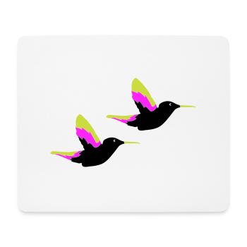 Hummingbird Birds - Mouse Pad (horizontal) - white - Front