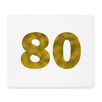 Anniversaire 80 ans - Tapis de souris (format paysage) - blanc - Devant