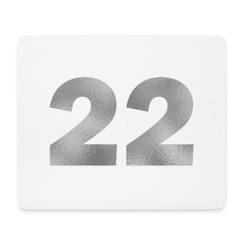 Anniversaire 22 ans - Tapis de souris (format paysage) - blanc - Devant