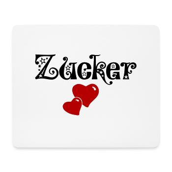 Zimt & Zucker Partnerlook Liebe Valentinstag Herz - Mousepad (Querformat) - Weiß - Vorne