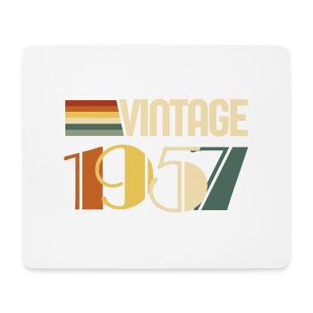 Jahrgang 1957 - 1957 Jubiläumsgeschenk - Mousepad (Querformat) - Weiß - Vorne