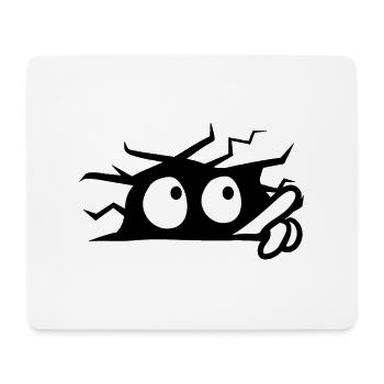 Scared Eyes Behind The Wall - Mouse Pad (horizontal) - white - Front