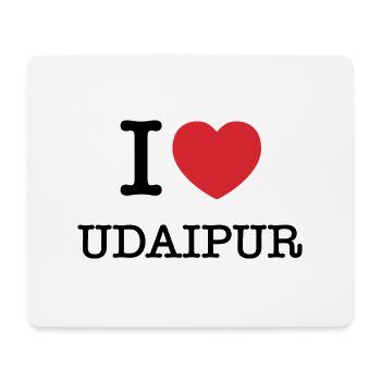 J’aime Udaipur | Udaipur | J’ai le cœur d’Udaipur | Inde - Tapis de souris (format paysage) - blanc - Devant