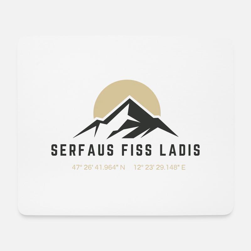 Minimalistisches Serfaus Fiss Ladis-Logo - Mousepad (Querformat) - Weiß