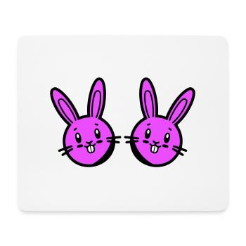 Osterhase Ostern - Mousepad (Querformat) - Weiß - Vorne