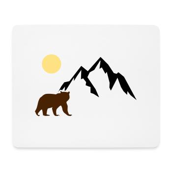 Mountain Bear - Mouse Pad (horizontal) - white - Front