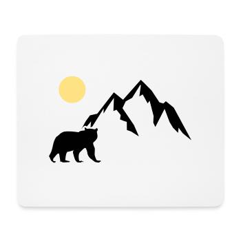 mountain bär - Mousepad (Querformat) - Weiß - Vorne
