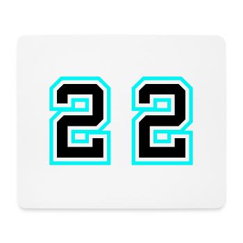 22 Symbole numérique - Tapis de souris (format paysage) - blanc - Devant