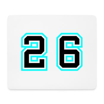 26 Zahl symbol - Mousepad (Querformat) - Weiß - Vorne