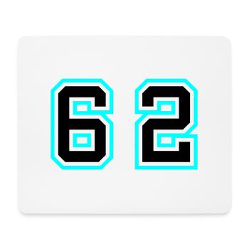 62 Number Symbol - Mouse Pad (horizontal) - white - Front